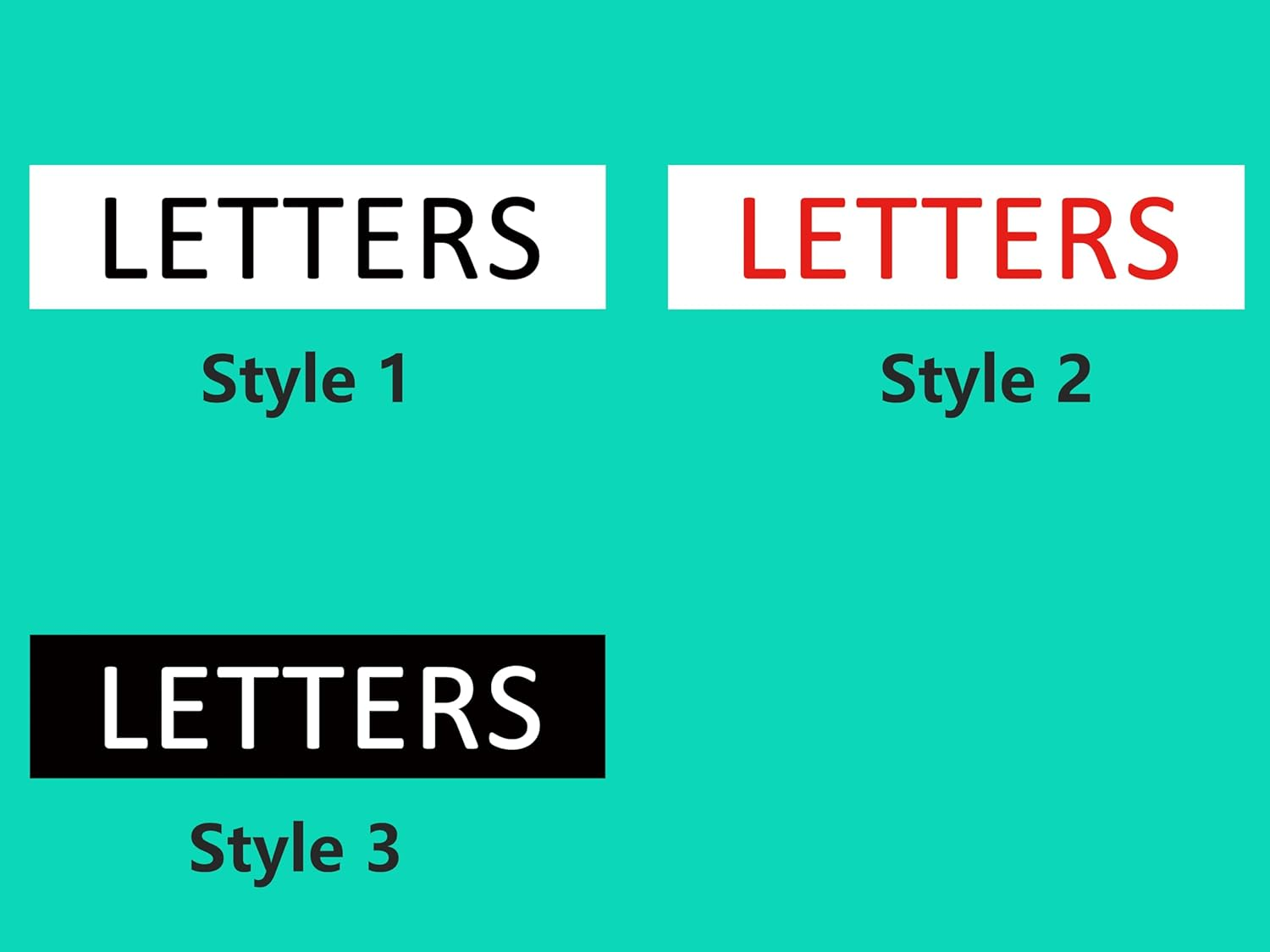 Letters Sign Self Adhesive Plaque Decal on Letterbox Mailbox (20X80Mm, Style 3) image number 3