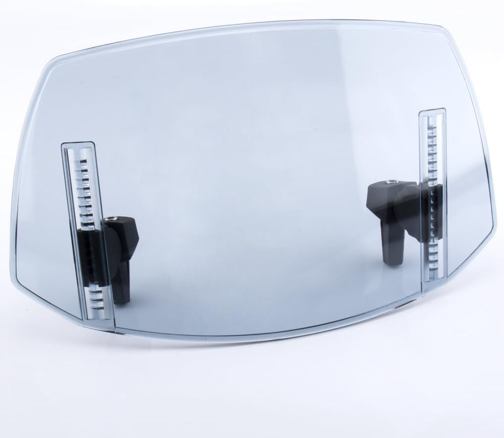 KICRY Motorcycle Windshield Extension Small Windshield Extender Adjustable Clip on Windscreen Spoiler Deflector Universal Fit (New-Clear, 11.88''X7.4'')