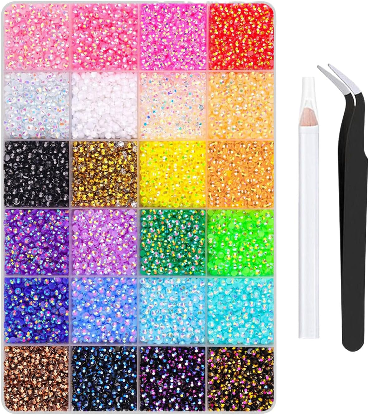 Wjnflqn Bedazzling Gems,Resin Bag Decoration,Bedazzling Jewels Kit - for Nail Artists Craft Lovers DIY Hobbyists Jewelry Makers Art Students Scrapbookers Phone Case Clothing Shoes