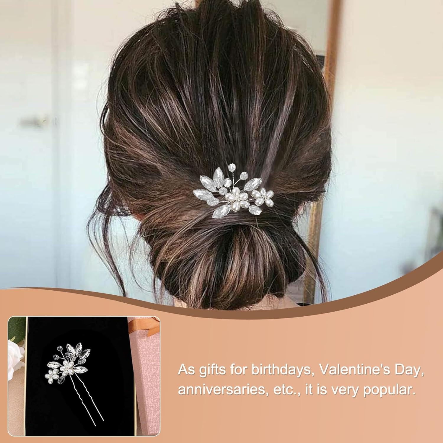 RTRTGS Magic Hair Bun Maker French Twist Comes with a Silver Simple Bridal Crystal Wedding Hair Pins, Hair Bun Maker Magic Hairstyle Aid Bun Band for Women Children Bun Hair Accessories image number 1