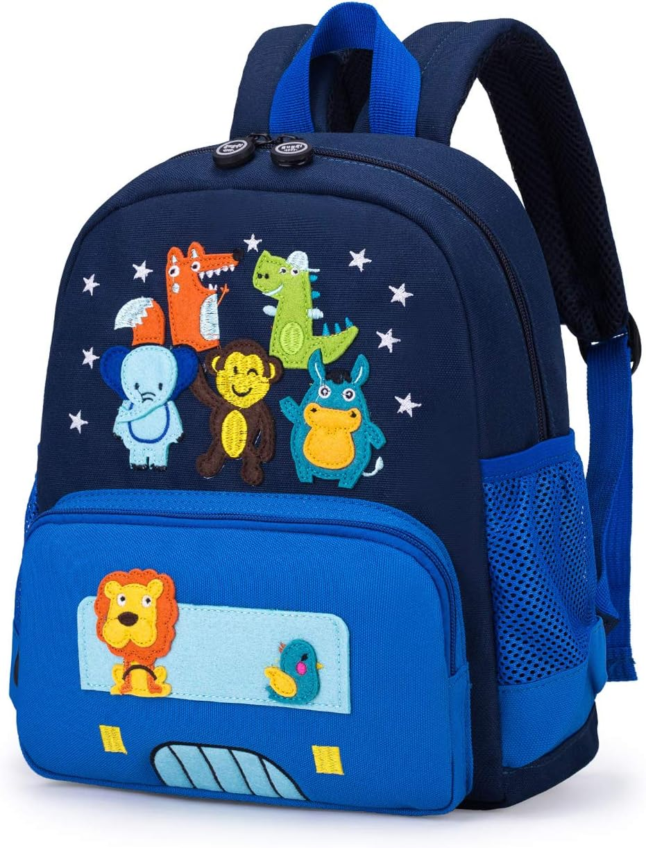Willikiva Cute Zoo 3D Kids Backpack for Boys and Girls Toddler Backpack Bags