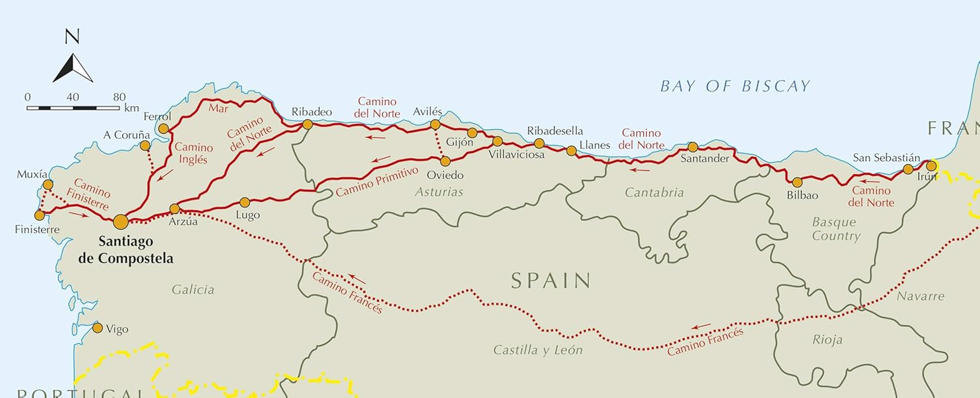 The Camino Del Norte and Camino Primitivo: to Santiago De Compostela and Finisterre from Irun or Oviedo image number 2