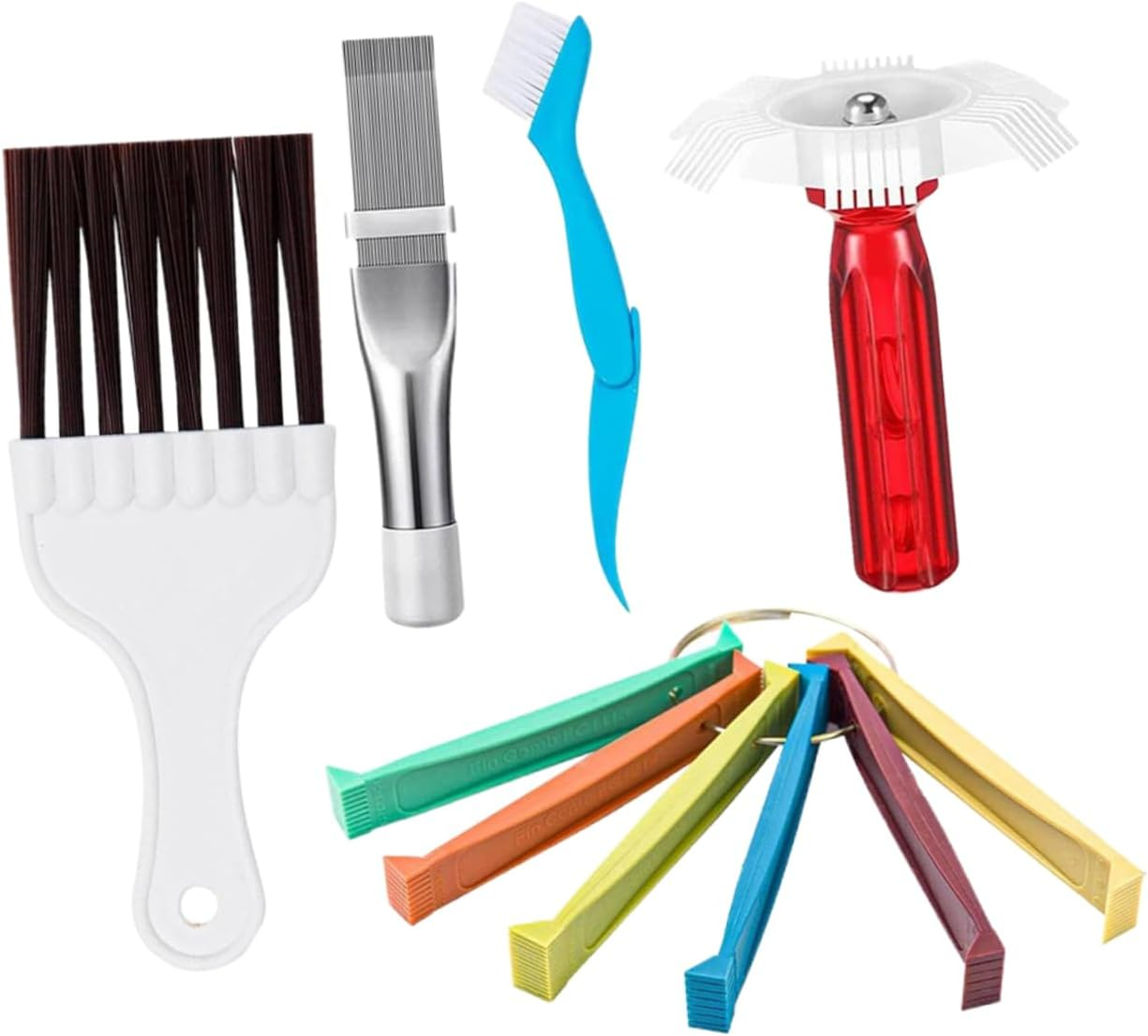 1Set Air Conditioner Fin Combs Condenser Brushes Radiator Cleaners for Fin Combing Essential Tools for Maintenance and Cleaning