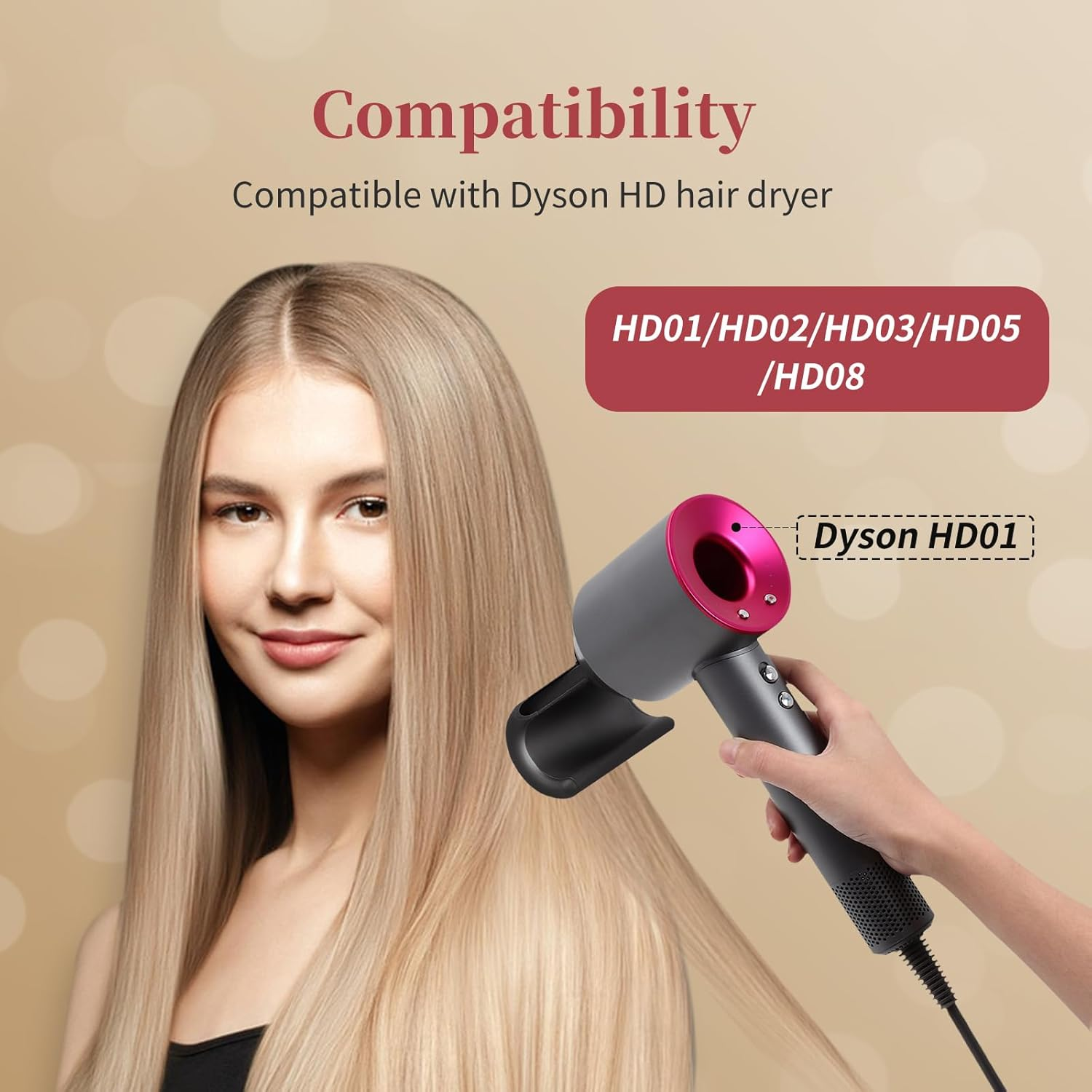 Anti-Flight Flyaway Attachment Nozzles for Dyson Supersonic Hair Dryer, Compatible with Dyson HD01 HD02 HD03 HD04 HD08 image number 2