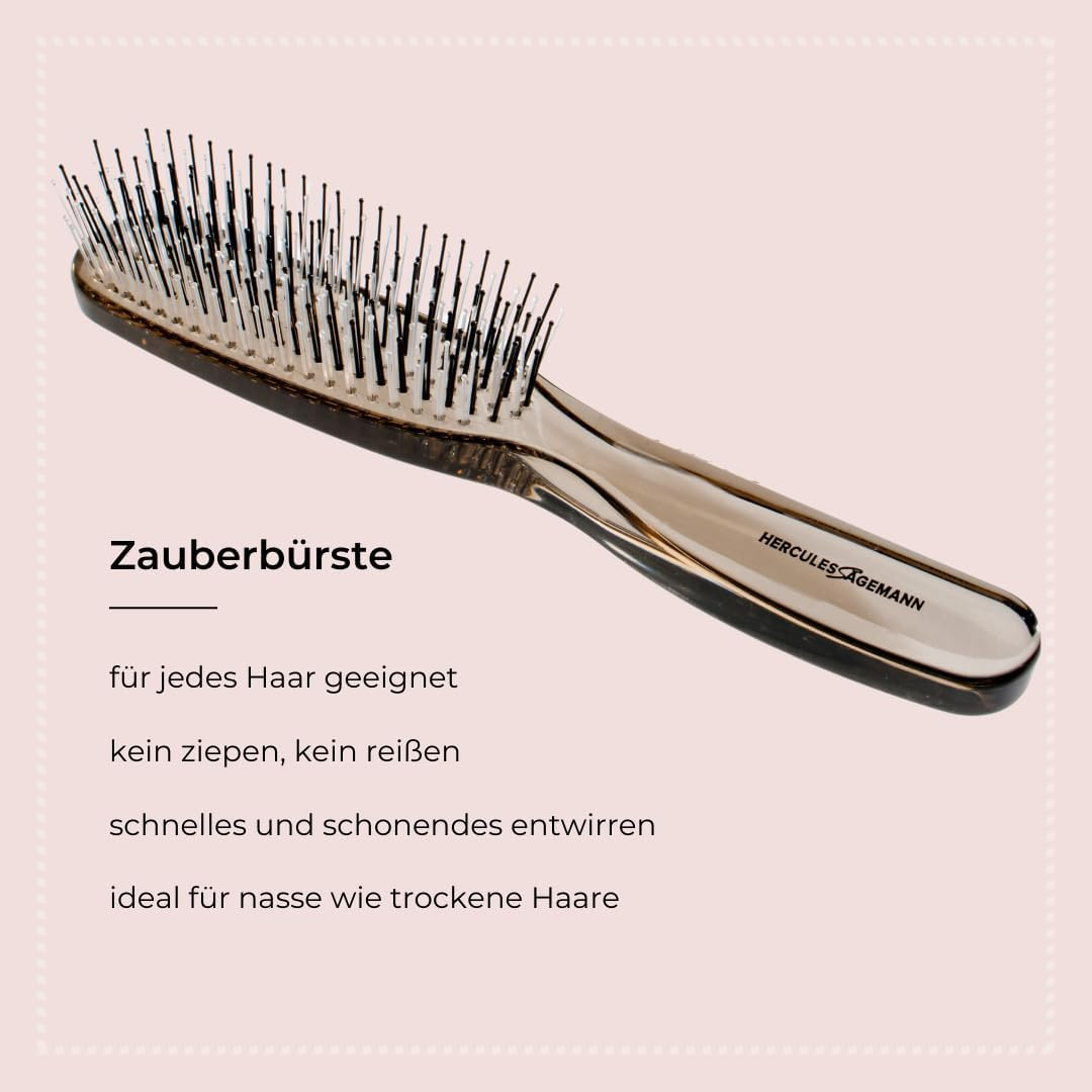 HERCULES S&Auml;GEMANN - 8201 Deluxe Magic Brush | Hair Brush without Pulling | Hair Detangling Brush with 8 Rows for Men and Women image number 3