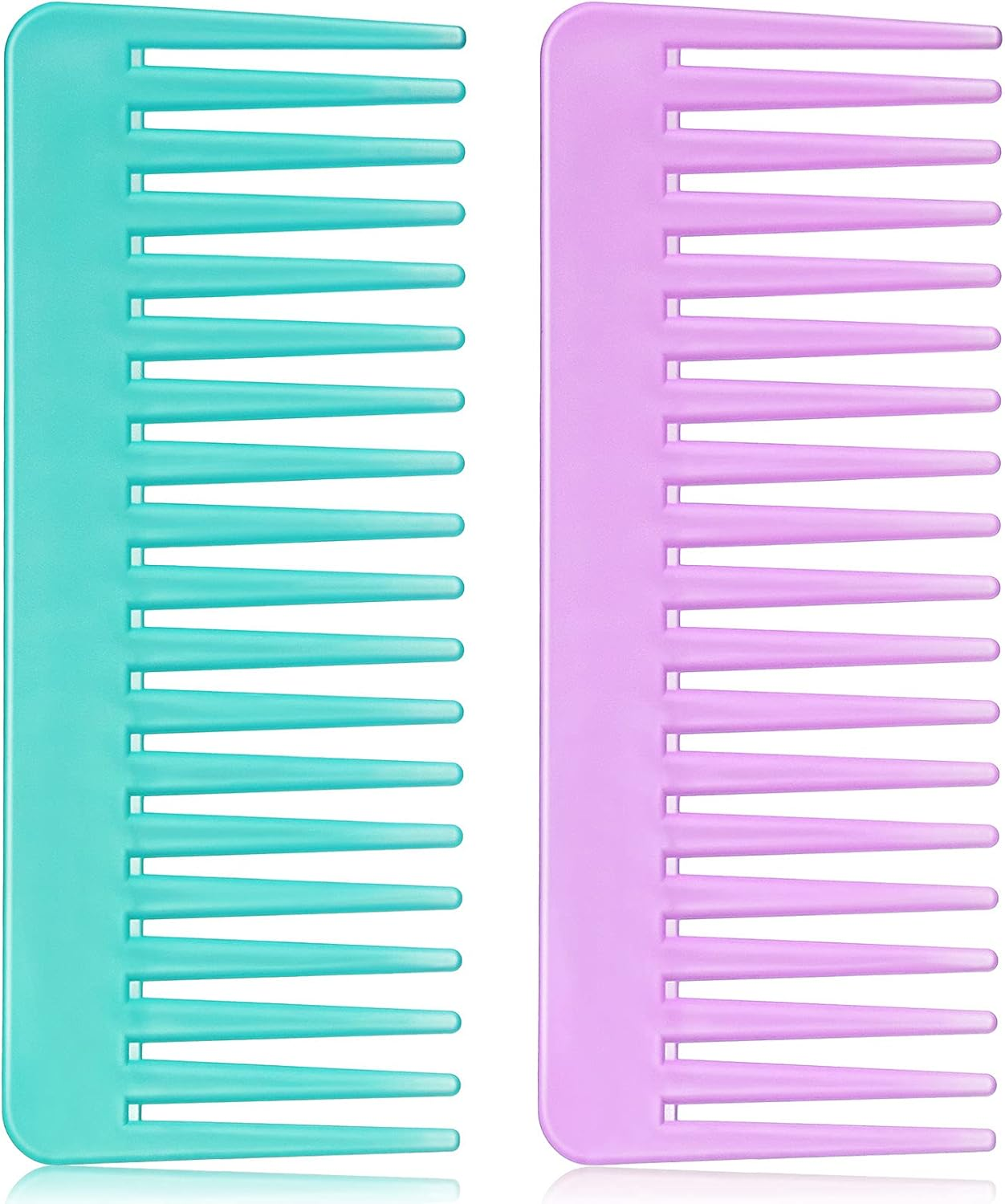 Patelai Wide Tooth Comb Large Hair Detangling Comb for Curly, Wet Dry Hair, No Handle Detangler Accessories(Cyan) image number 6