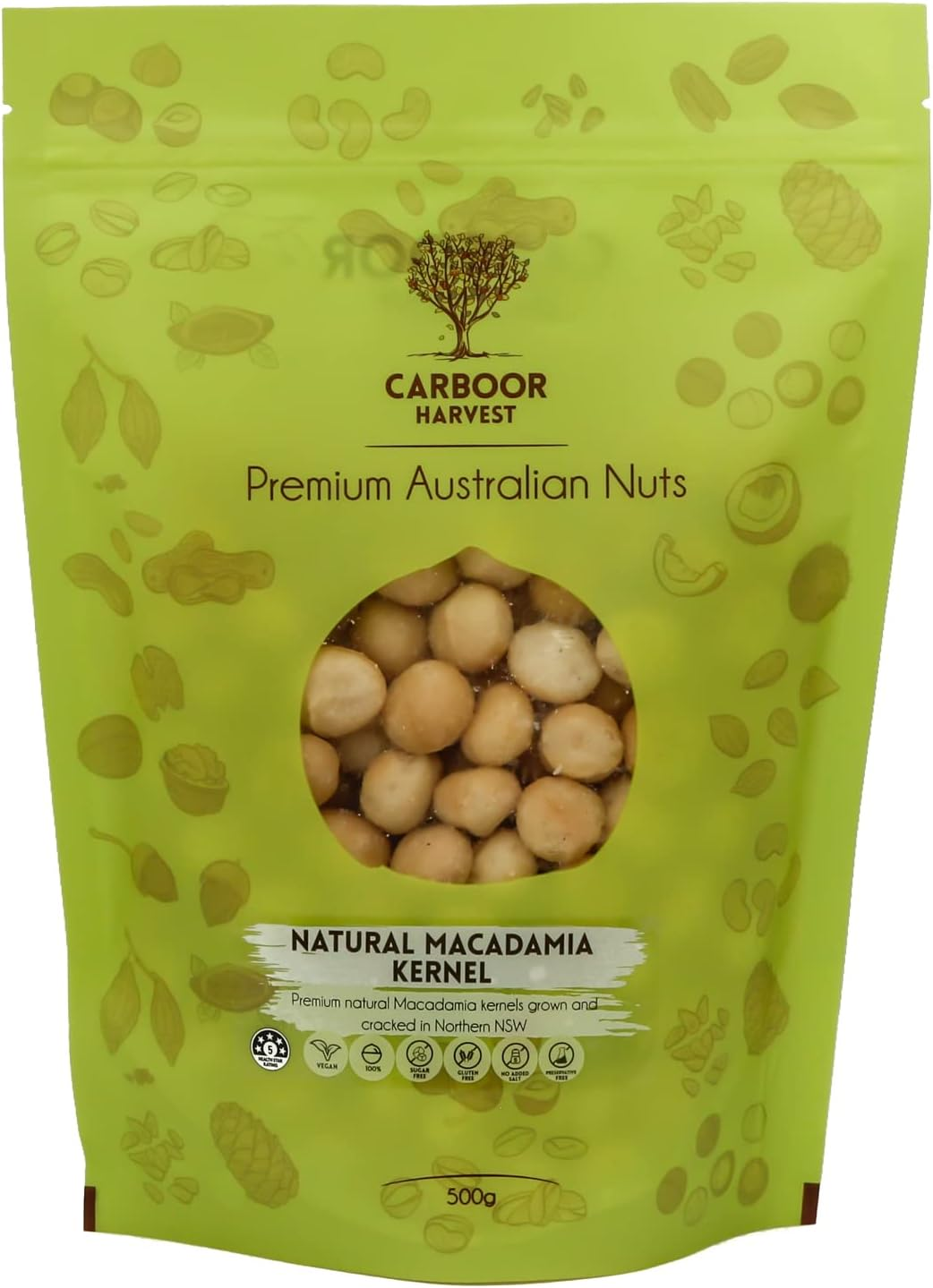 Carboor Harvest Natural Macadamia Kernel 500 G