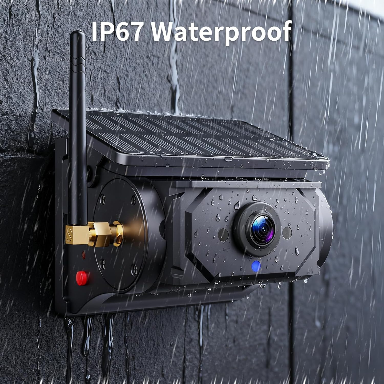 Wifi Solar Wireless Reversing Camera, Magnetic Wireless Reversing Camera with 9600 Mah Rechargeable Battery, 1080P Camera with Waterproof, IR Night Vision, Wide Angle Rear View for Trucks image number 4