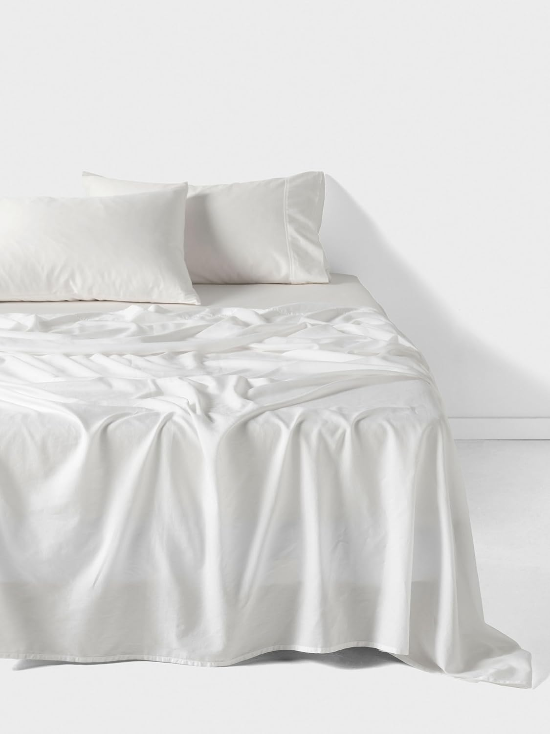 Linen House Surf Wash Sheet Set, White, Queen Bed image number 1