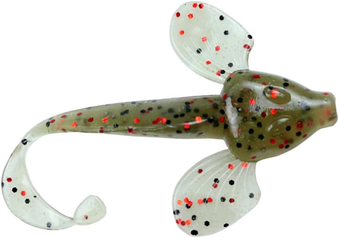 6 PCS Soft Plastic Fishing Lure Tackle Paddle Tail Flathead Bream Bass Cod Lures - Dark Green image number 1