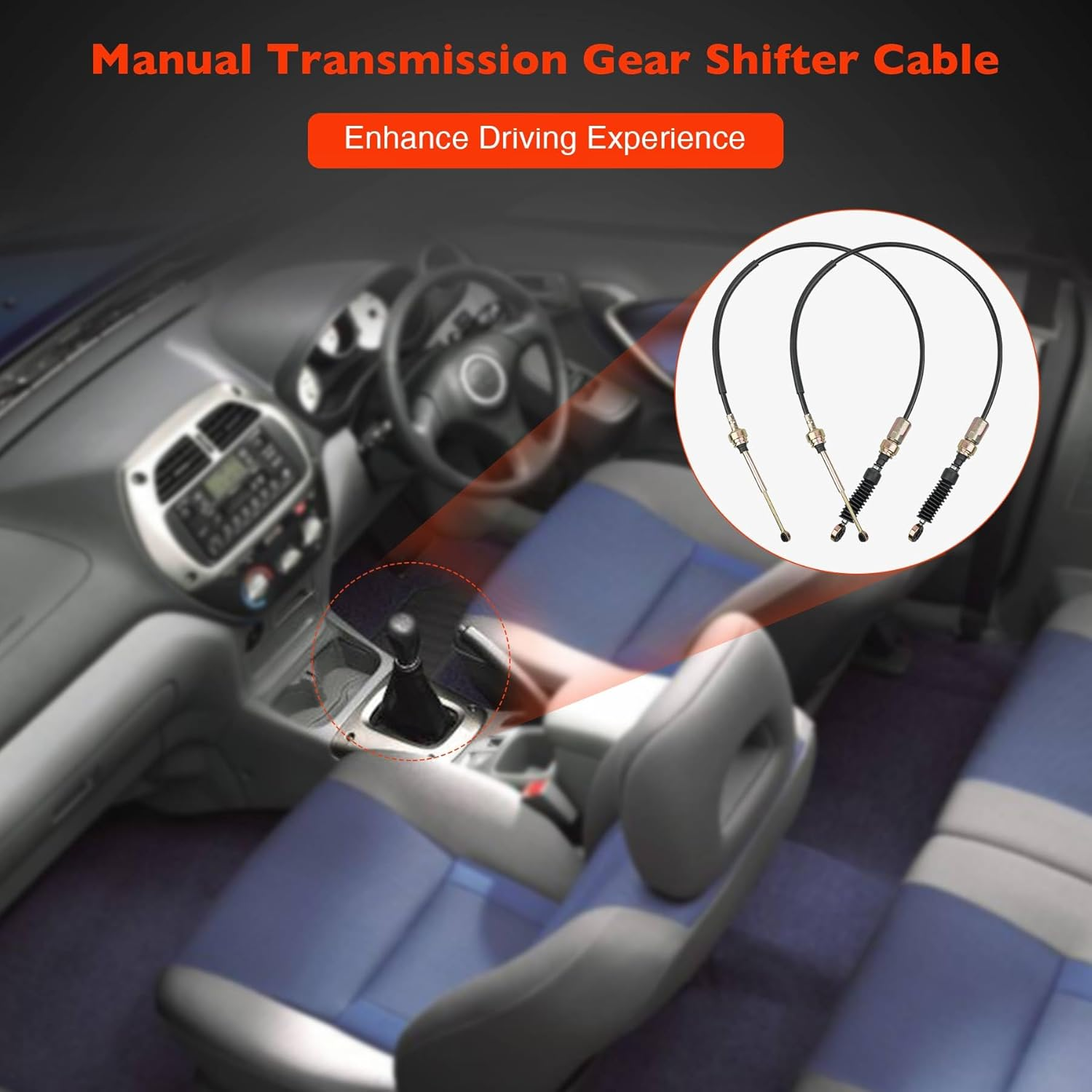 33822-42030 Manual Transmission Shift Control Cable - Compatible with Toyota RAV4 2.0L 1996-2000 - Manual Transmission Shift Cable Replaces# 3382142070 33821-42070 3382242030 image number 2