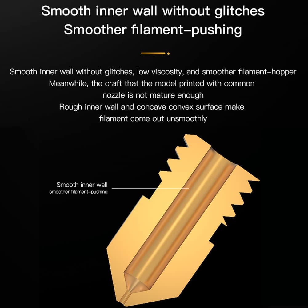 Lokkr 3D Printer Brass Extruder Nozzles Set, 20PCS Brass MK8 Nozzles (0.2Mmx2 0.3Mmx2 0.4Mmx8 0.5Mmx2 0.6Mmx2 0.8Mmx2 1Mmx2) with Wrench for Makerbot, E3D, Creality Cr-10/Ender 3/3 V2/3 S1/5, Prusa I3 image number 4