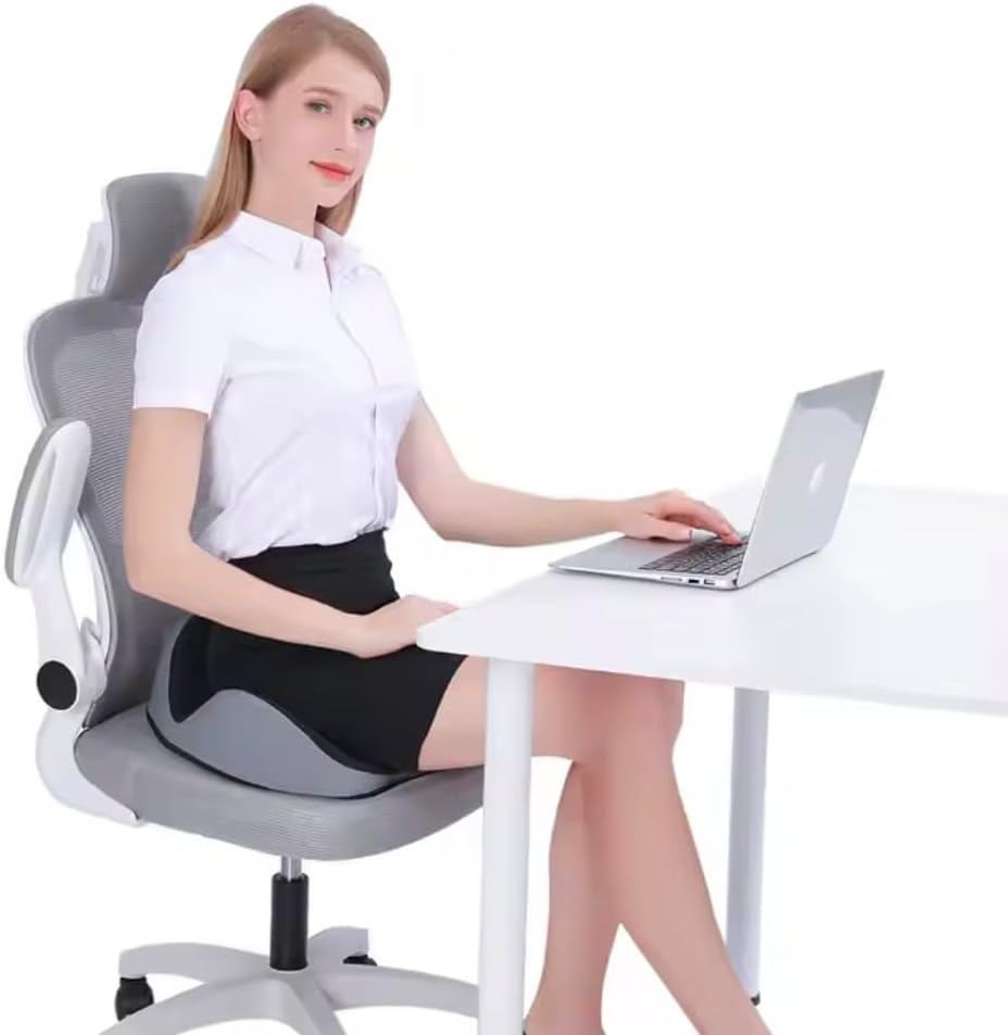 Smoothsit&trade; &ndash; Ergonomic Seat Cushion &ndash; Memory Foam Comfort for Office Chair, Home & Car, Washable Cover + Free Exercise Guide image number 1