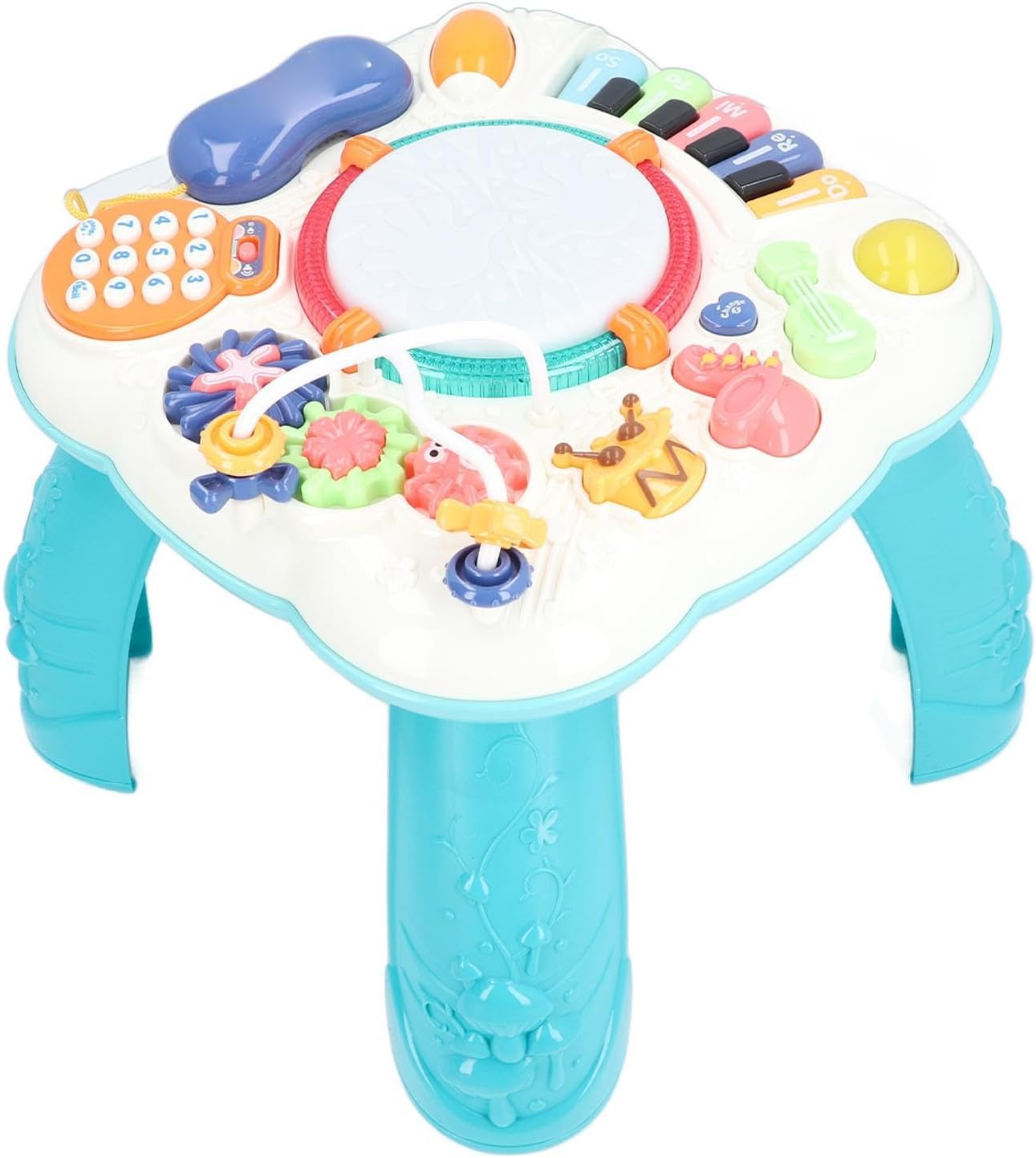 Baby Activity Table with Music, Multifunctional Easy to Fold Safe and Reliable Musical Activity Center Activity Table Toy, Educational Learning Toys for 6-12 Months, Birthday image number 2
