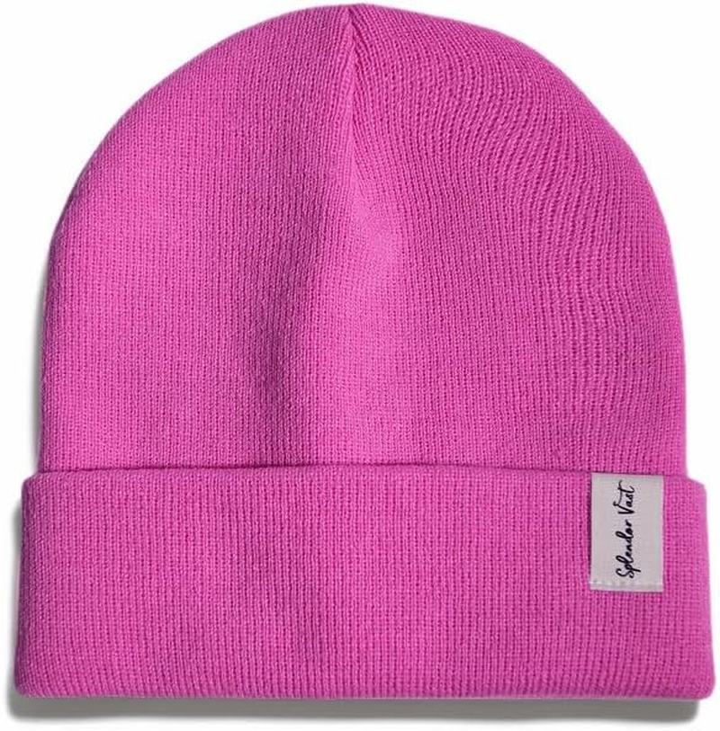 Splendor Vast Beanie for Children Unisex Knit Cuffed Plain Winter Beanies Hats Skull Cap