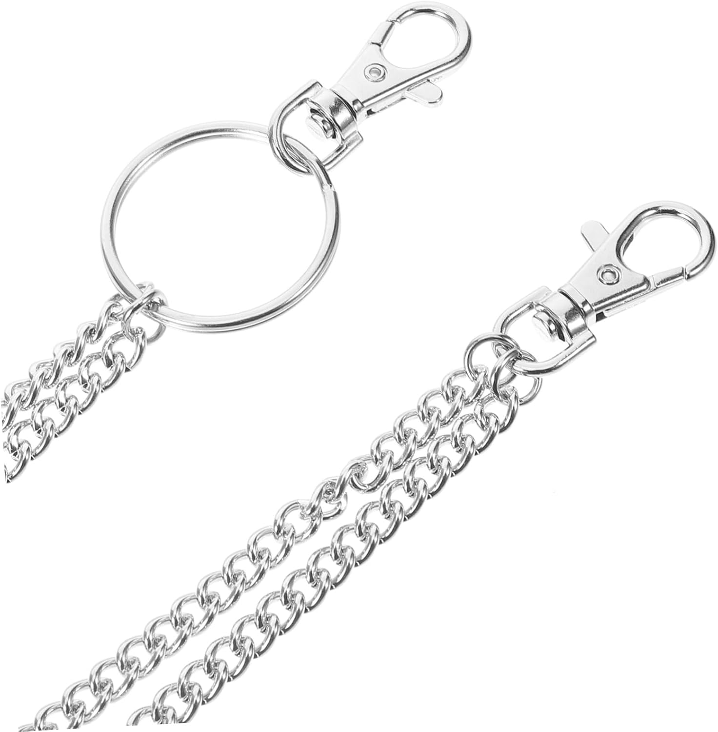 LALADEFIEE Punk Style Metal Chain Belt for Pants and Wallets Fade-Resistant Decorative Accessory for Men S Street Dance and Rock Fashion image number 3