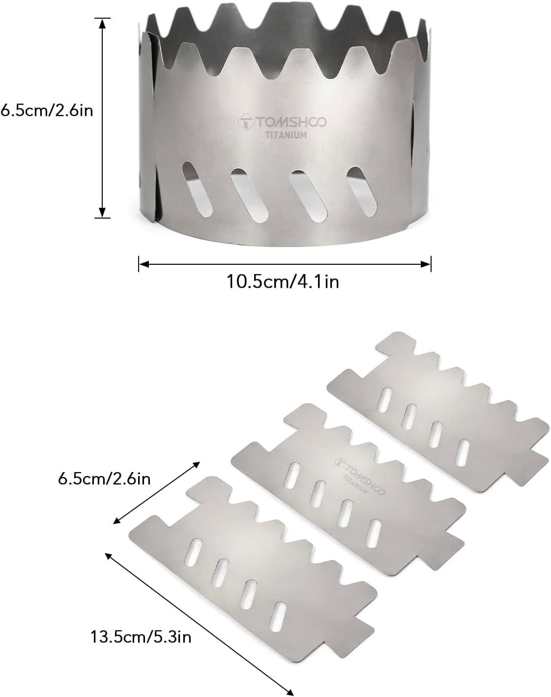 Portable Outdoor Ultralight Titanium Stove Rack Stand Windscreen for Camping Hiking Backpacking image number 2