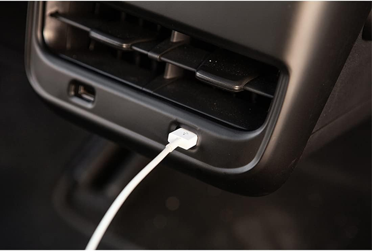 Wocch Black AC Vent Cover Rear Center Console Air Vent Covers Car Rear Armrest Box Air Conditioning Vent Outlet Trim Frame for Tesla Model 3 & Model Y, Interior Accessories image number 1