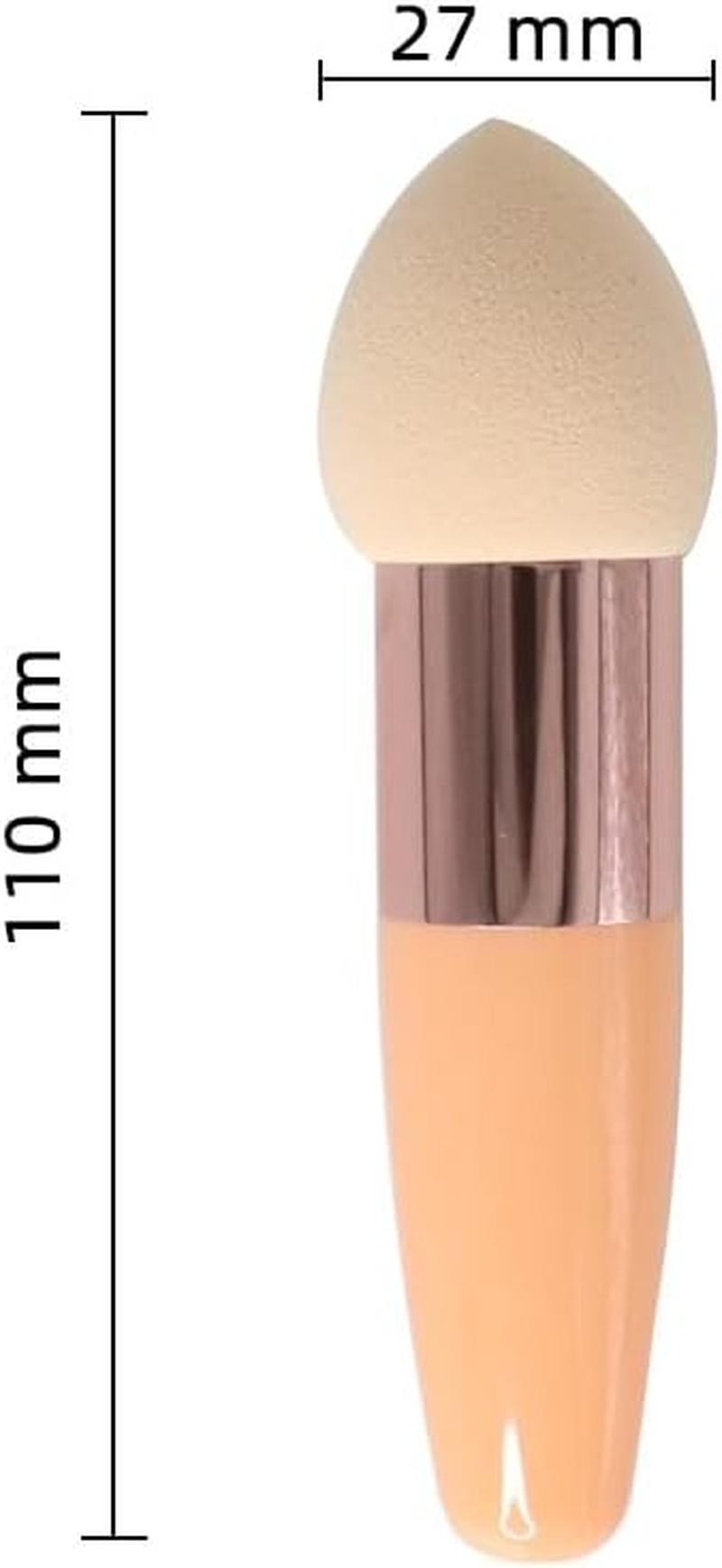 Handle Sponge Puff Stick Wet and Dry Liquid Cream Foundation Liquid Concealer Puff Brush Stick Beauty Cosmetic Tool, Pack of 1 (Pink, One Size)