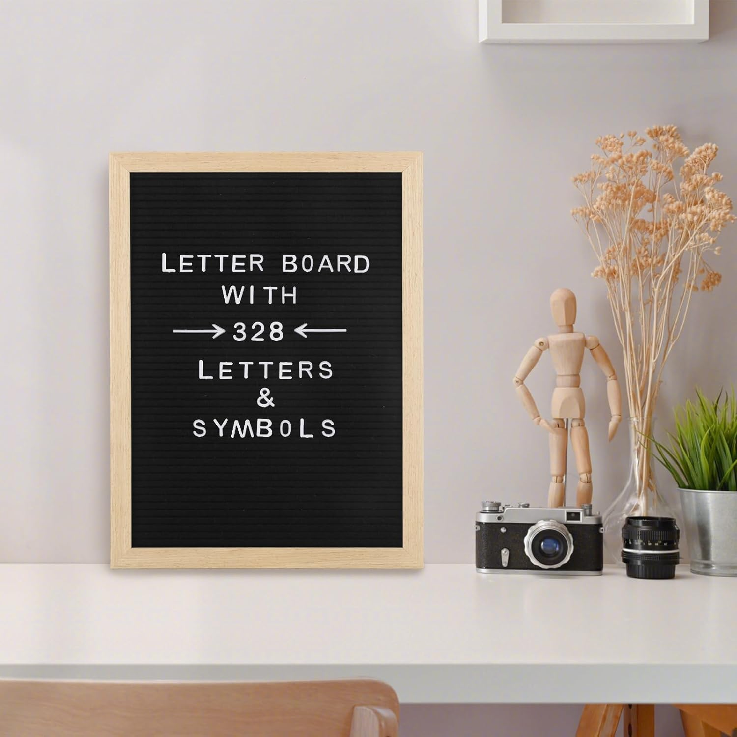 Felt Letter Board with 510 Letters, Numbers & Symbols, 12 X 16 Inch Large Changeable Message Board with Wooden Frame, Letter Board Sign for Home School Announcement image number 6