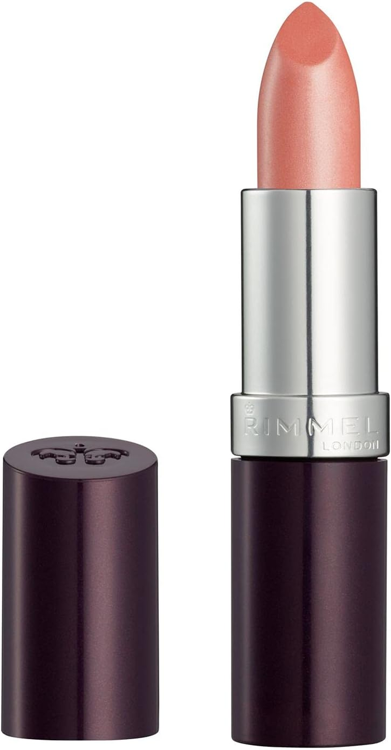 Rimmel Lasting Finish Satin Lipstick, Pink-Key-Promise, Satin Lipstick, Long-Lasting, Satin Finish, Rich Colour, Moisturising, Vegan Formula, 4G
