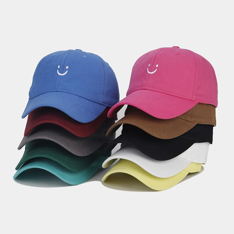 Dad Hats for Men Women Smile Face Low Profile Baseball Cap Adjustable Unstructured Hat image number 6