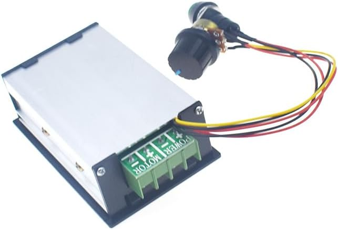 2Pcs PWM DC Motor Speed Controller DC 6-60V 6V 12V 24V 48V 30A LED Digital Display Slow Start with an Adjustable Momentary Start Stop Switch and a Speed Control Potentiometer