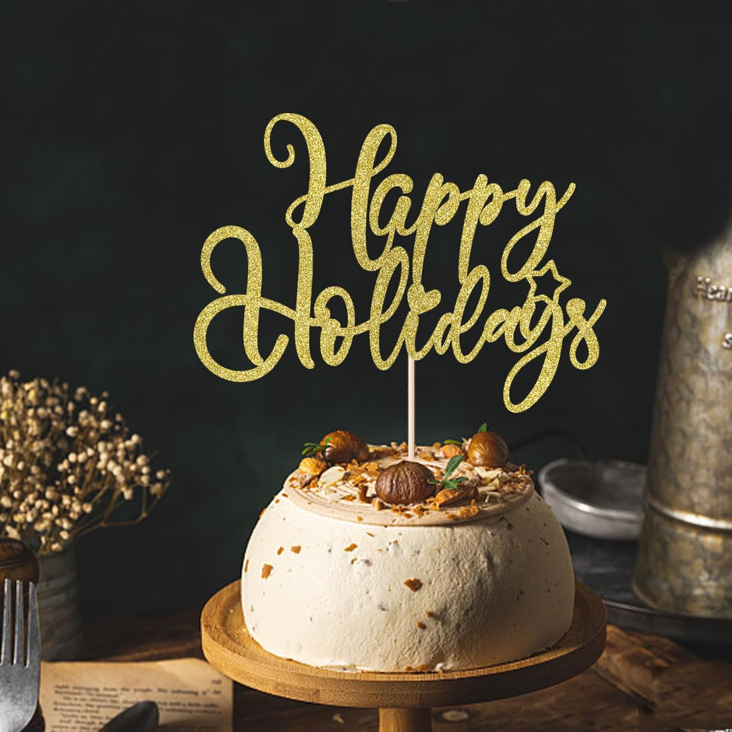 Happy New Year Cake Toppers，New Years Eve Cake Topper，Hello 2024,Happy New Year 2024 Party Decorations,New Year'S Eve Holidays Party Decorations Supplies (4) - Silver image number 5