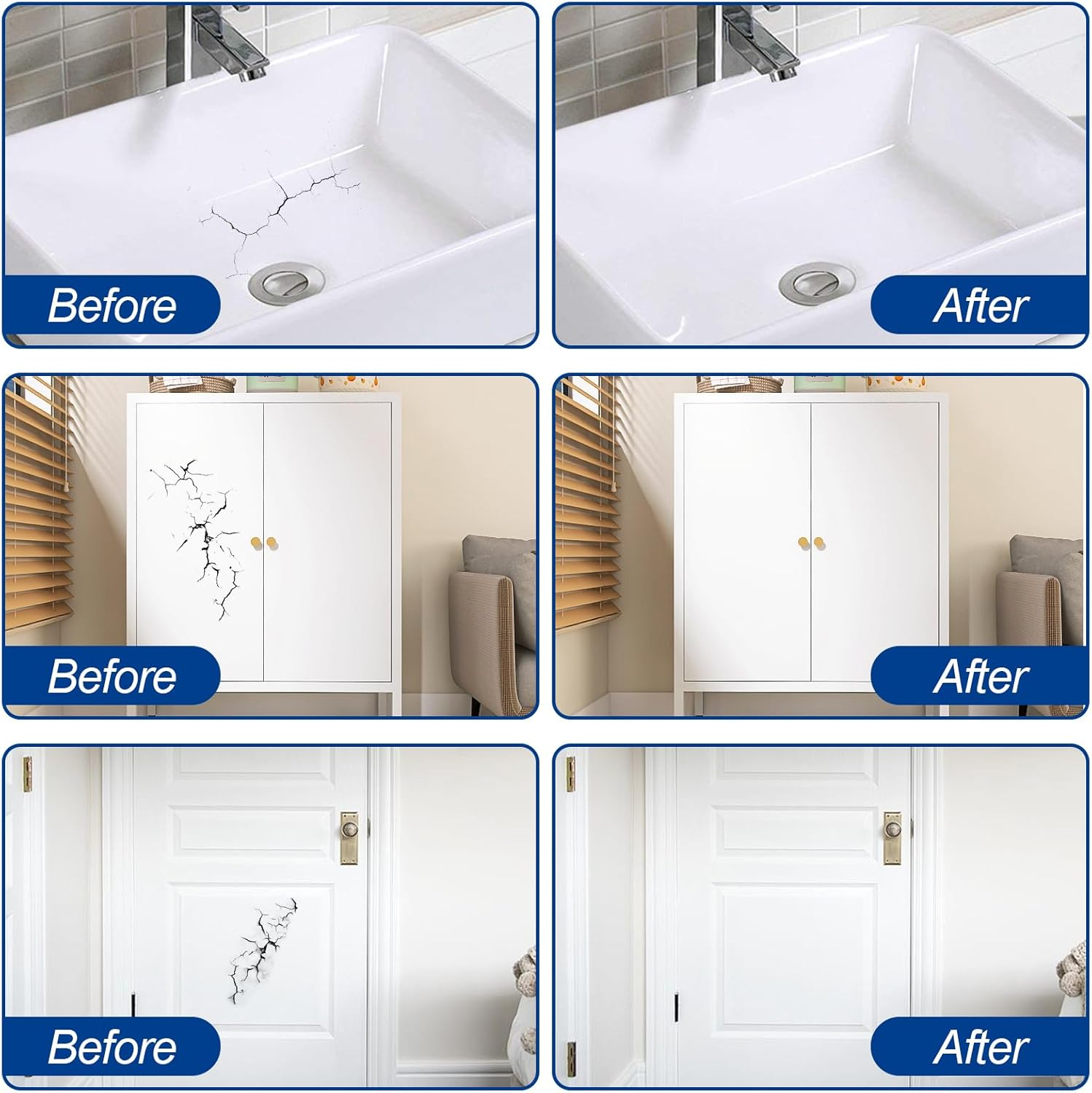 Tub and Tile Paint, Specialty Bathtub Paint White, Quick-Dry Porcelain Paint for Scratches, Cracks, and Spots on Sinks, Enamel, Toilets, and Bathtubs(White) image number 3