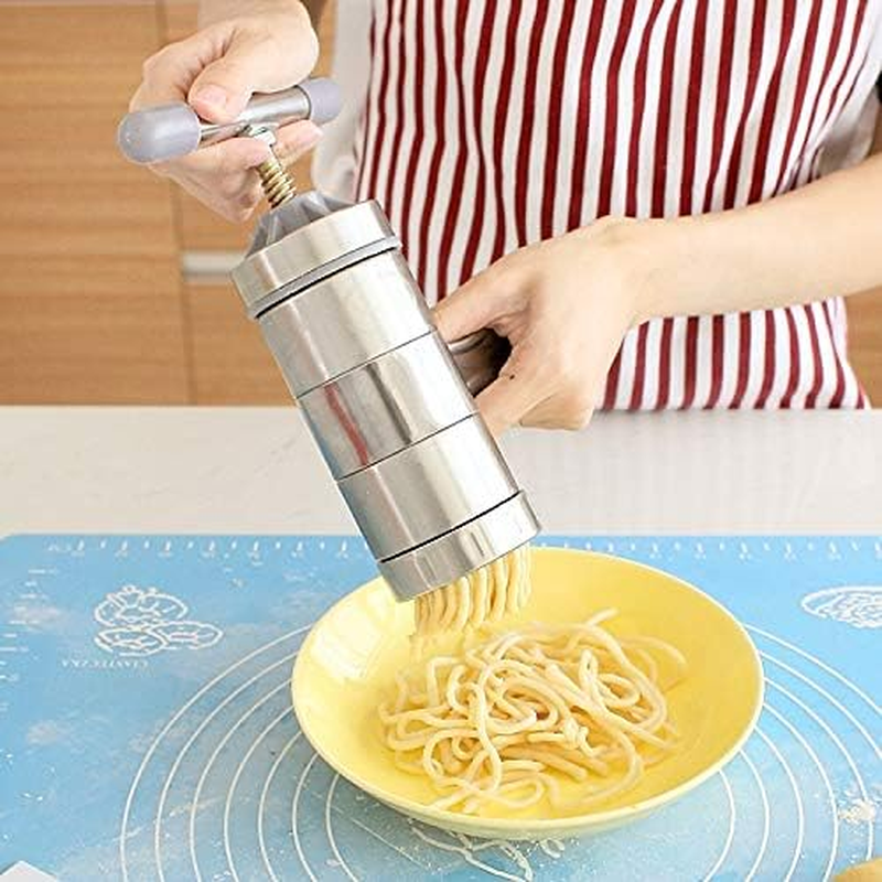 Kitchenware Gadgets Household Stainless Steel Manual Pasta Machine Hand Pressure Noodle Machine Noodle Maker with 5 Models Kitchenware Gadgets image number 2