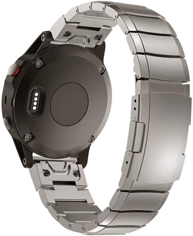 Synsing 26Mm Titanium Metal Quick Release Watchband Compatible for Fenix 8 51Mm/Enduro 3 51Mm/Fenix 6X Pro/7X Pro/5X Plus,22Mm Band for Garmin Fenix 8 47Mm/E 47Mm/Fenix 6 Pro/7/5 Plus/Forerunner 965 image number 5