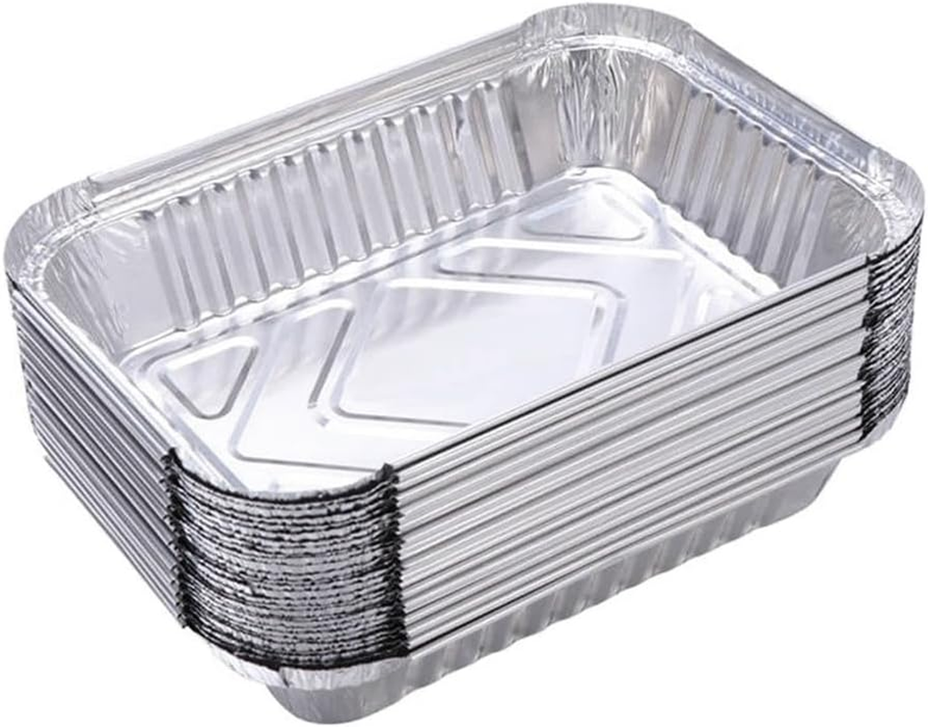 20X BBQ Aluminum Foil Grease Drip Pans Recyclable Grill Catch Tray for Weber image number 2