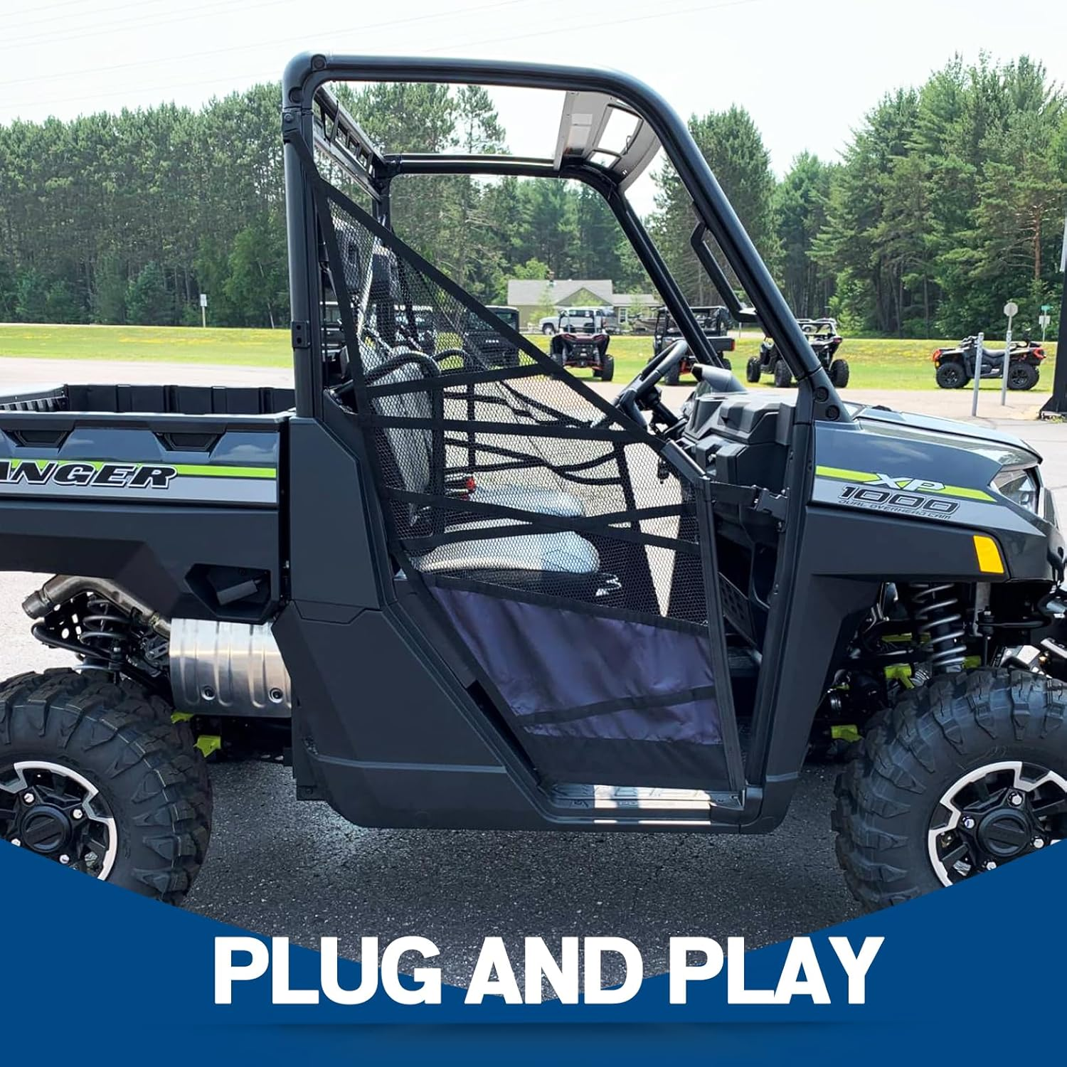 UNIGT 2 Pack Door Net Buckle Clip Compatible with 2016-2022 Polaris Ranger Crew 900 1000 XP Factory Mesh Door Side Safety Net Fastener 40Mm Male Buckle Replace 5452505