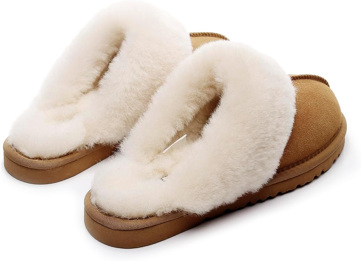 UGG 1978AUS Women'S Men'S Slippers - Premium Australian Sheepskin House Slippers with Cloud-Like Comfort, Fluffy Fur & Anti-Slip Sole, Super Warm & Cozy, Water-Resistant image number 6