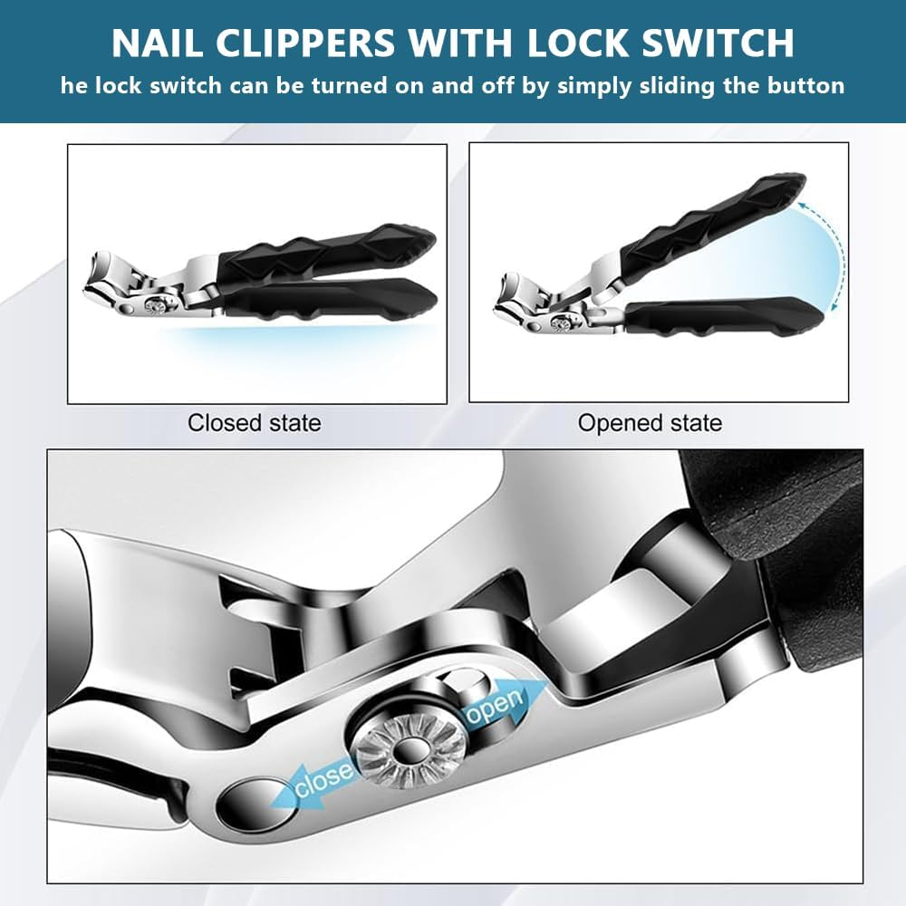 HYAVIA Long Handle Pro Toenail Clippers, 2025 New Nail Clippers for Seniors Nail Clippers for Thick Toenails, Wide Jaw Opening Toe Nail Cutter Curved Toenail Clippers for Senior Men Women (2PCS) image number 2