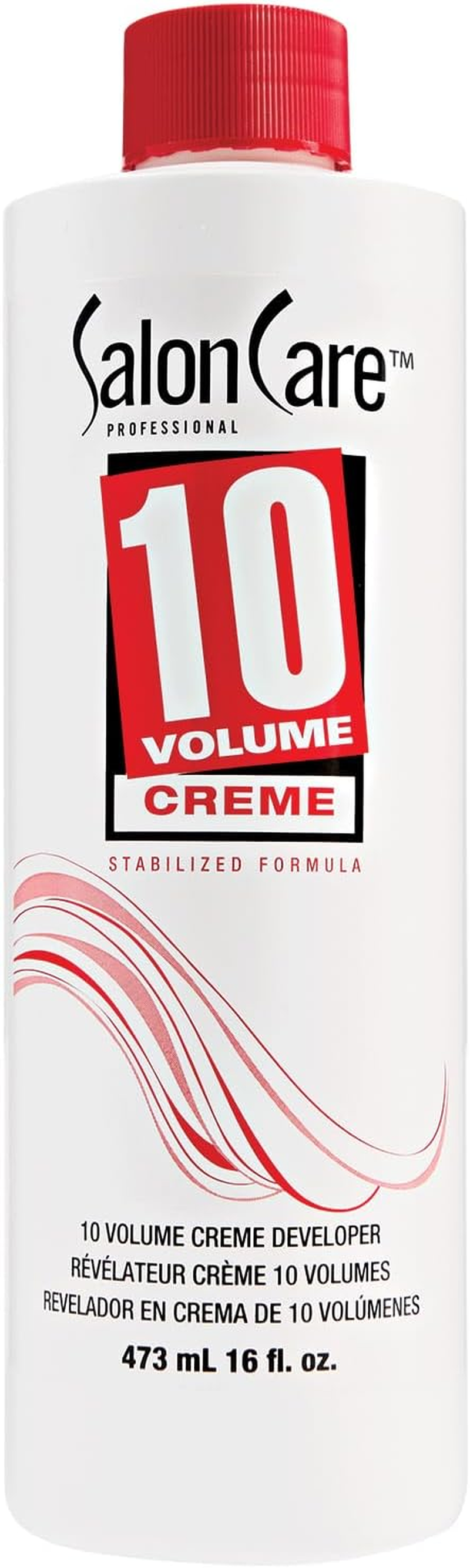 Salon Care 10 Volume Creme Developer, Gentle Lift, Easy to Handle Cream Consistency, 16 Ounce