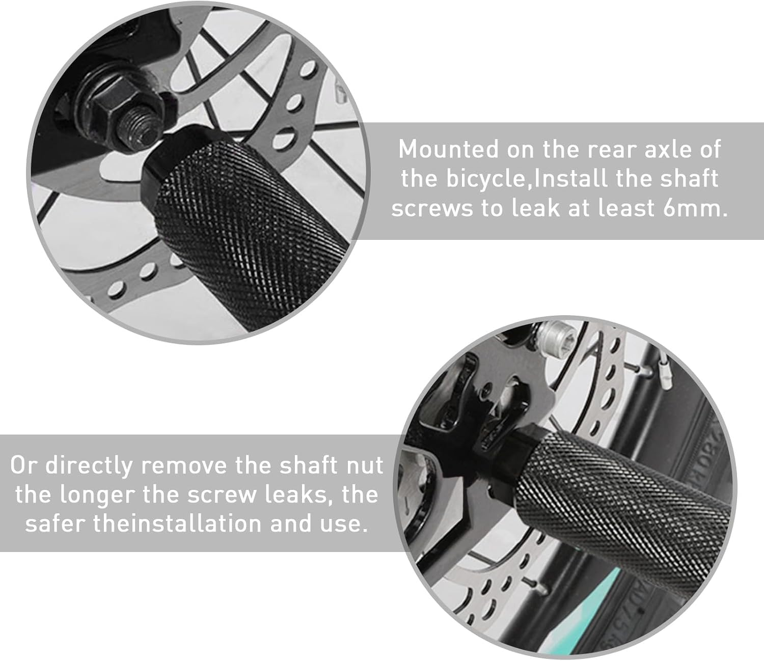 Blingkingdom 2PCS Aluminium Alloy Bike Foot Pegs, Black, Universal Fit, Front/Rear, Mountain Bike image number 5