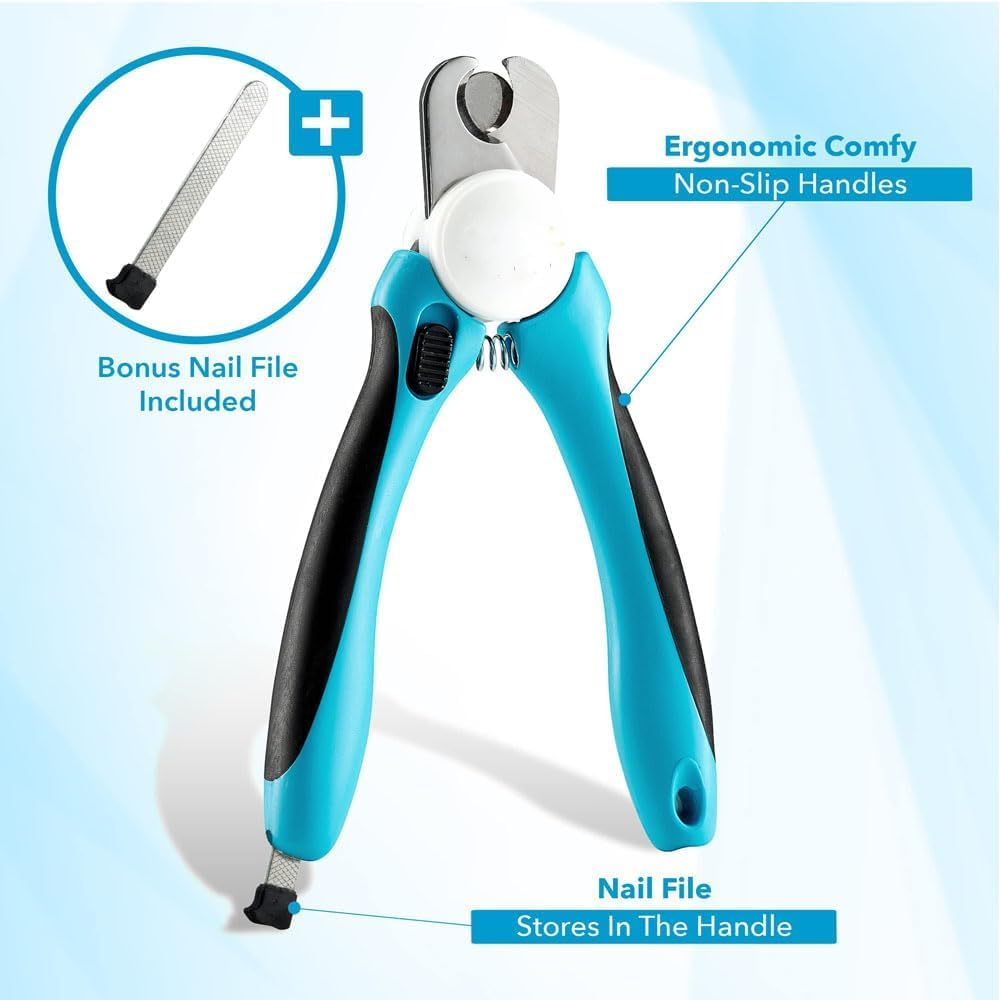 Dog & Cat Pets Nail Clippers and Trimmers - with Safety Guard to Avoid Overcutting, Free Nail File, Razor Sharp Blade - Professional Grooming Tool for Pets image number 5