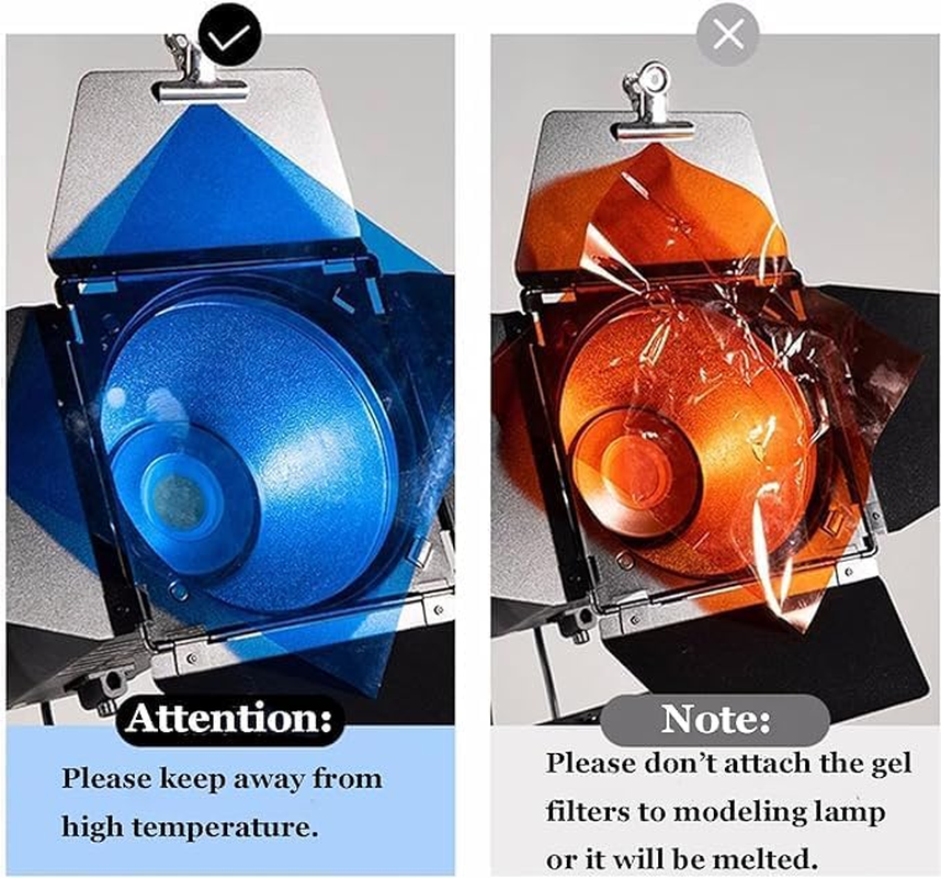 16 Pieces Color Correction Light Filter - 21X29.7Cm Transparent Colored Overlays for Photography Flash Lighting - 8 Colors PVC Sheets for Reading image number 2