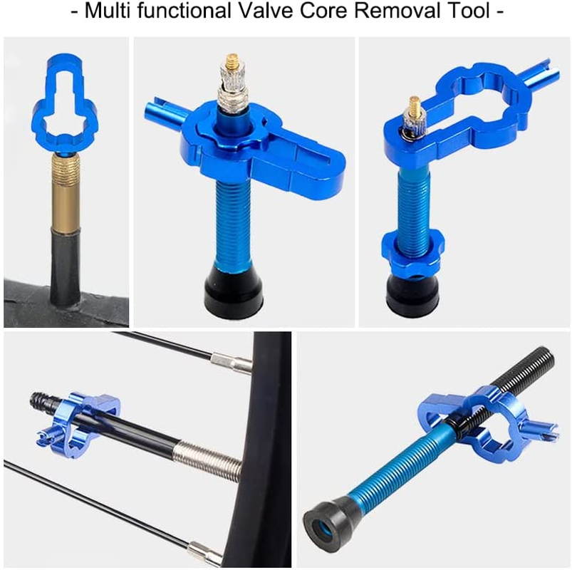 SFFCA Bike Tubeless Sealant Injector, Presta and Schrader Valve Core Removal Tool, Bicycle Tire Repair, for Stans No Tubes Sealant and Other Sealants Brand image number 3