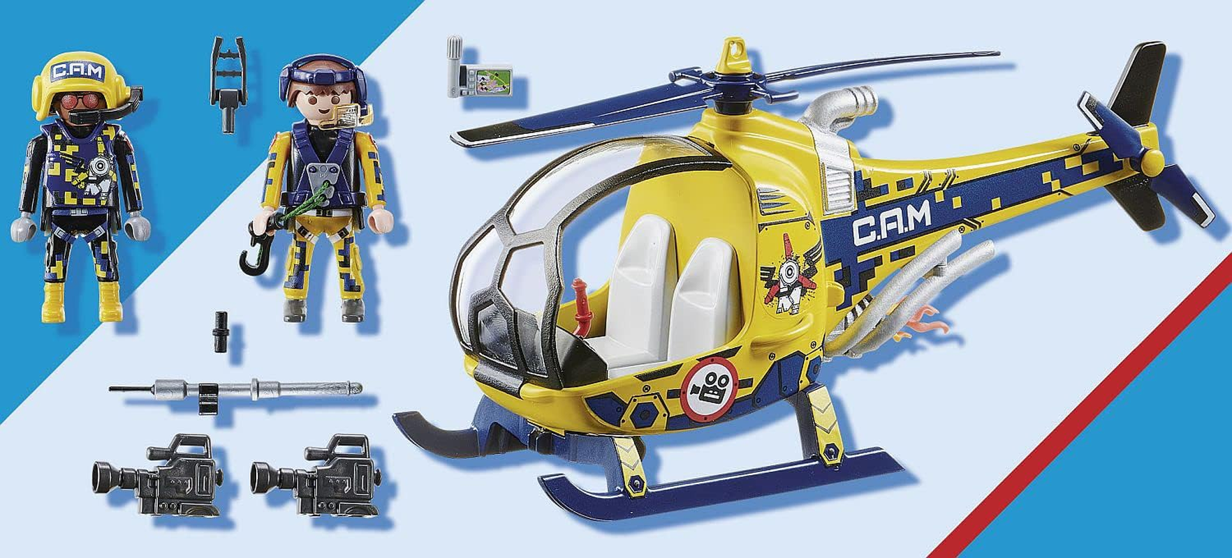 Playmobil - Air Stunt Show, Helicopter with Film Crew