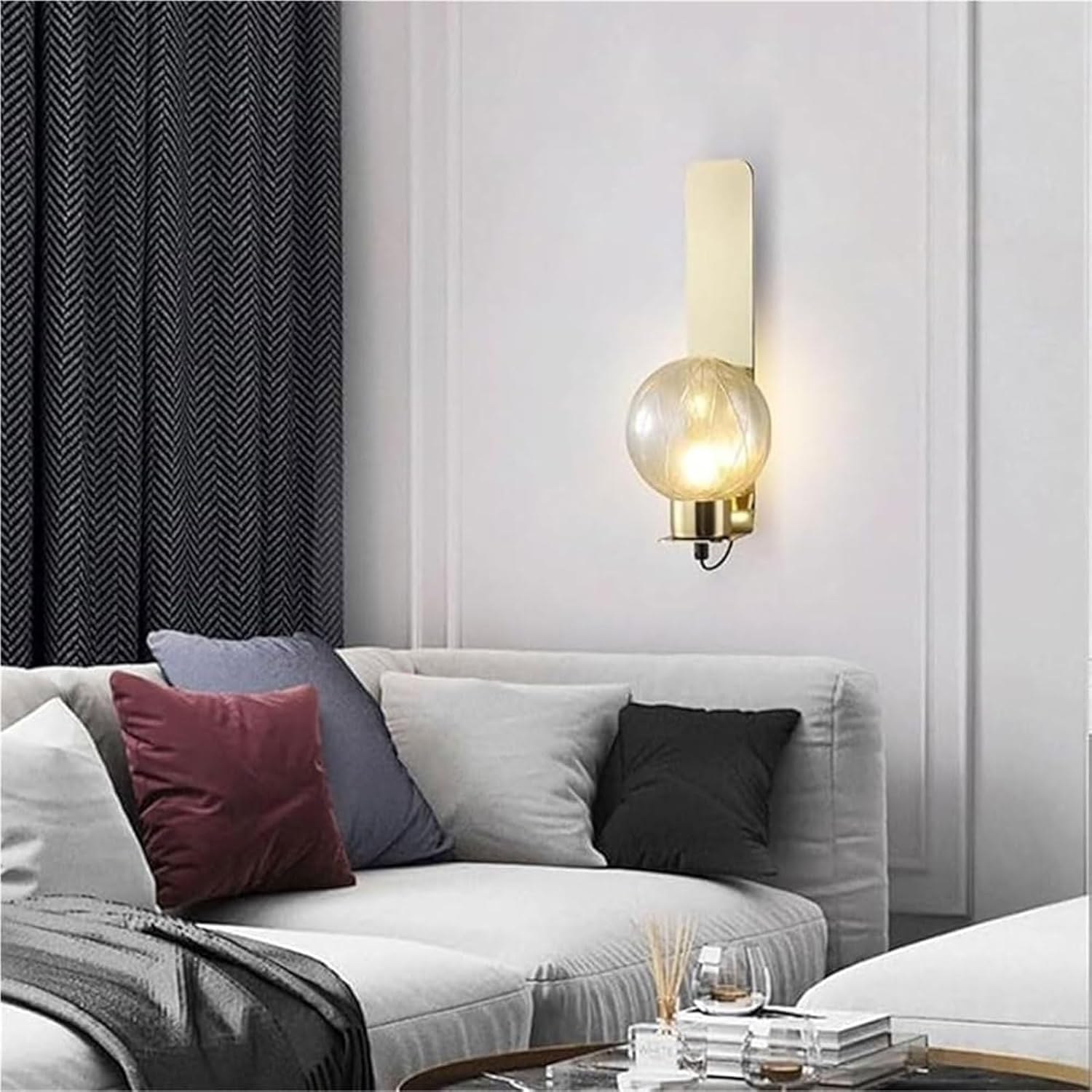 Glass Lampshade Wall Lamp Wall Sconce G9 Wall Light Wall Sconces for Bedroom Living Room Corridor Study Wall Lighting image number 1