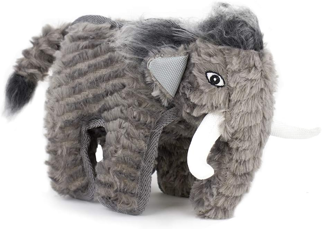 Ruff Play Tuff Plush Mammoth Dog Toy, Grey - Dog Teething Toy, Chew Toys, Extremely Durable, for Aggressive Chewers, Unbreakable Stuffed Dog Toys, Aids Dogs Dental Health