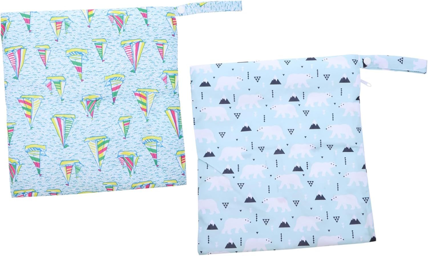 2Pcs Reusable Diaper Storage Bags with TPU Material Wet Dry Organizer for Nursery Travel Portable Multifunctional Pouch for Diapers and Items