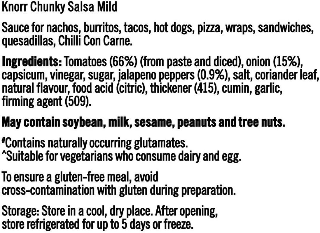 Knorr Mexican Sauce Chunky Salsa Gluten Free, 1.95 Kg image number 5