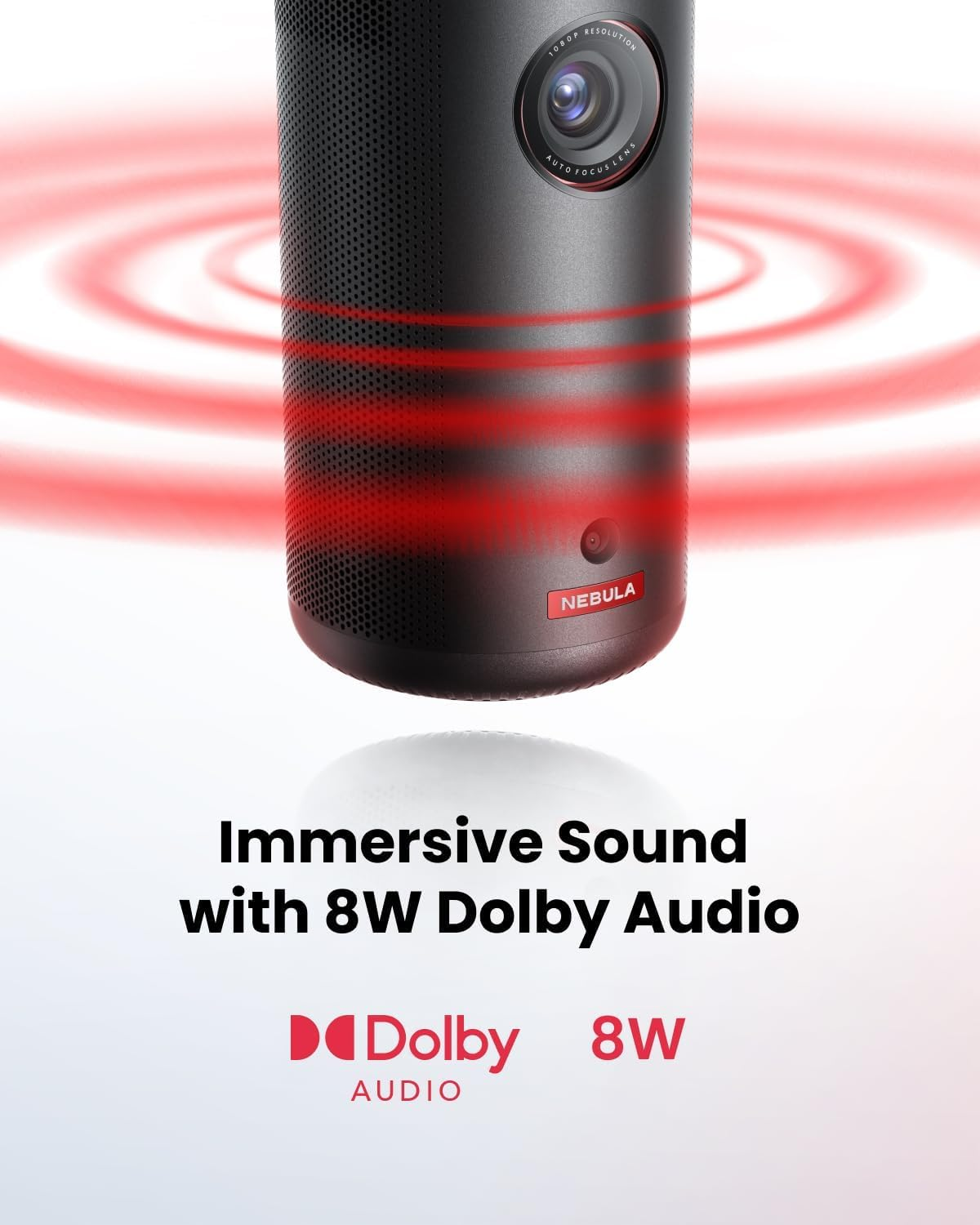 NEBULA Capsule 3 GTV Projector, Netflix Officially Licensed, 1080P Smart Mini Projector with Wi-Fi, 2.5 Hours of Playtime, 120-Inch Display, Dolby Digital, Ultra Portable for Any Space image number 5