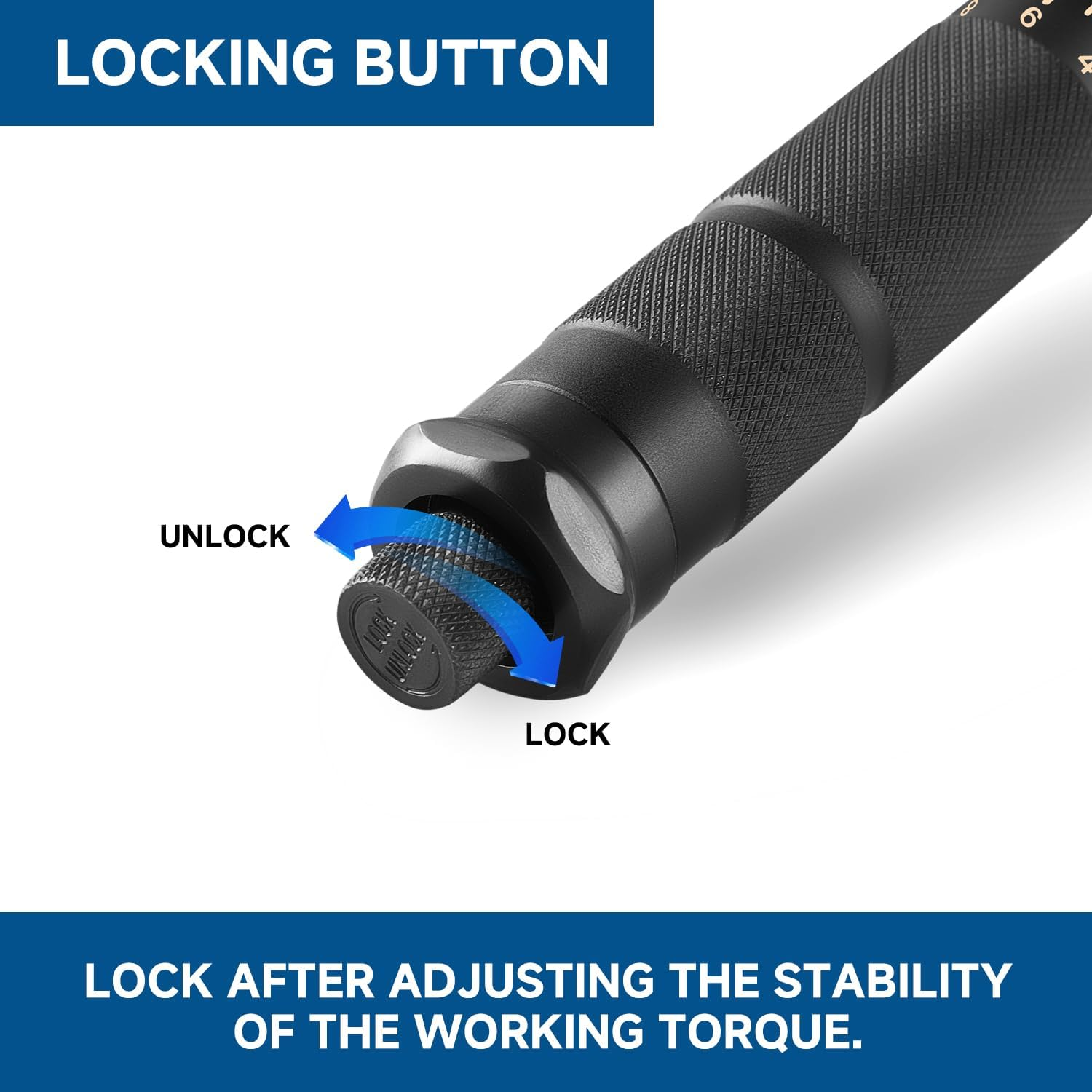 TOPEX 1/2" Drive Click Torque Wrench, 20-220 Nm / 14.7-162.2 Ft-Lb, Dual Scale, &plusmn;4% Accuracy, Reversible Ratchet, Durable Carbon Steel, Heavy Duty for Automotive & Mechanical Use image number 6