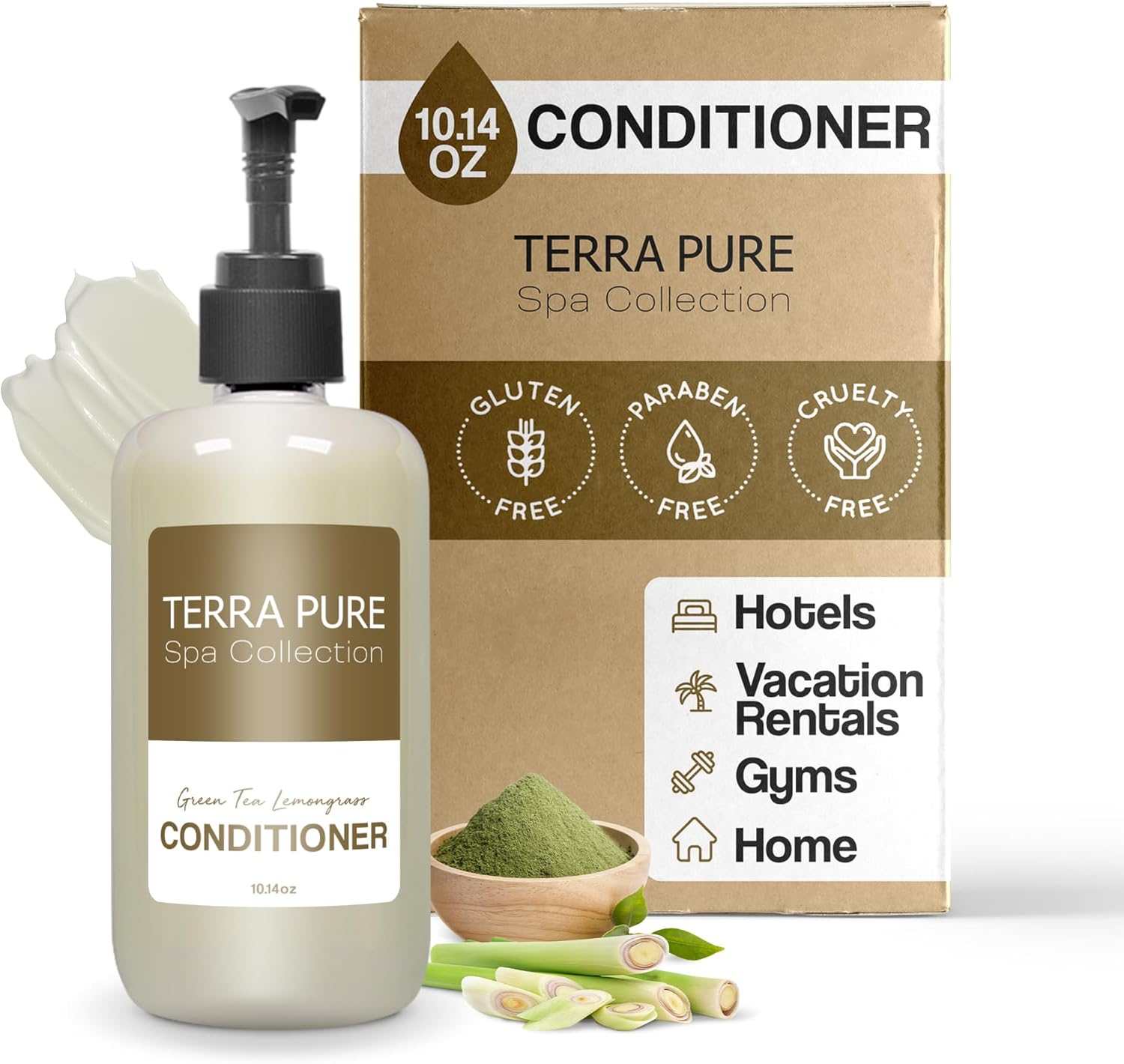 Terra Pure Conditioner | Spa Collection | Hotel Amenities in Pump Bottle | 10.14 Oz. / 300 Ml (Single Bottle) image number 2
