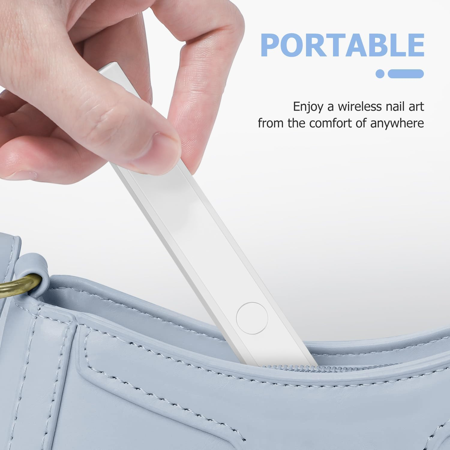 Etercycle Handheld UV Nail Lamp, Portable LED UV Light for Gel Nails Rechargeable USB Nail Dryer, 3W Quick Dry Mini Nail Light for Resin Curing, Flash Cure Lamp for Home DIY Manicure Salon image number 5