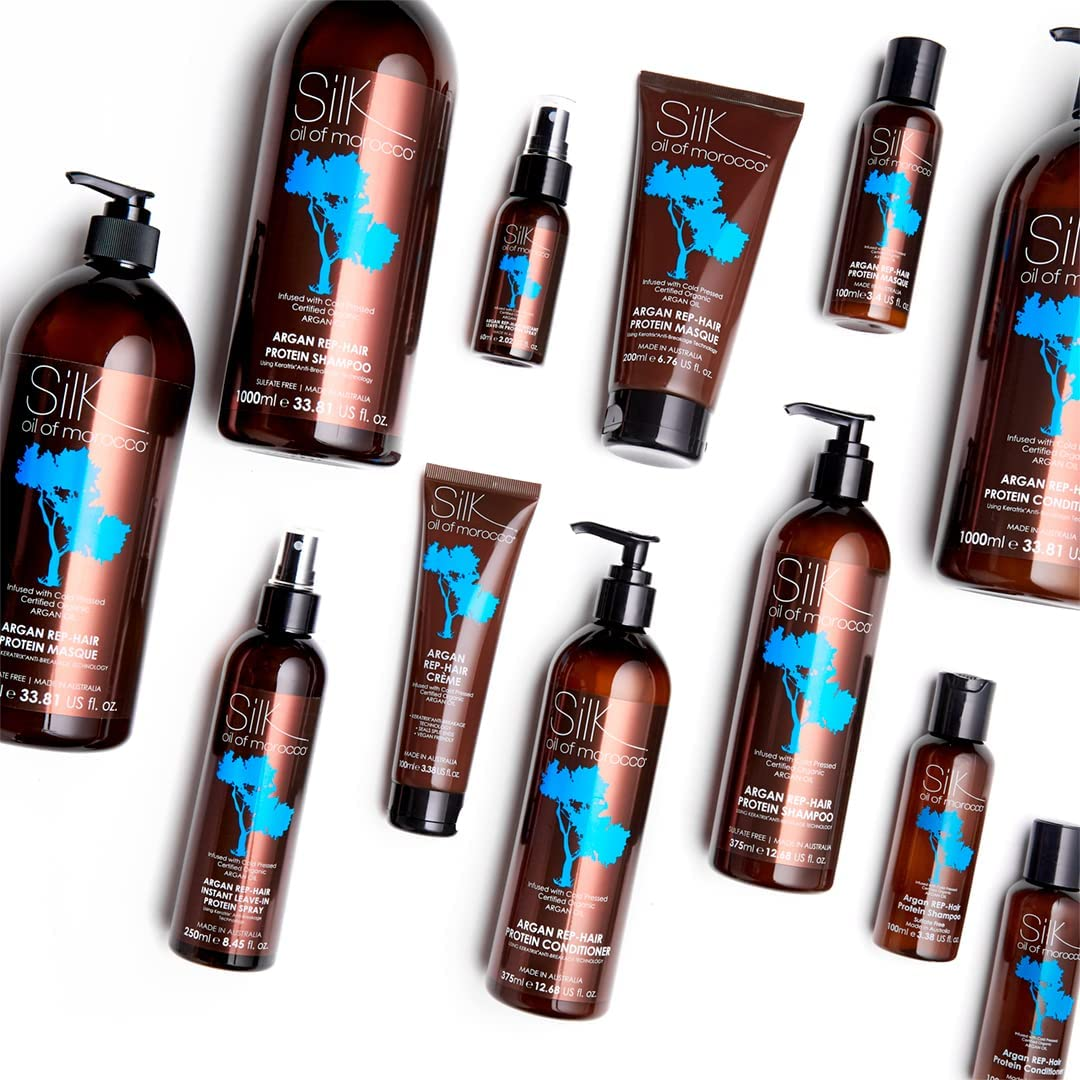 Silk Oil of Morocco Argan Vegan Rep-Hair Protein Masque 1 Litre Salon Size image number 1